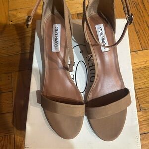 Steve Madden Brown Ankle Strap Heels
